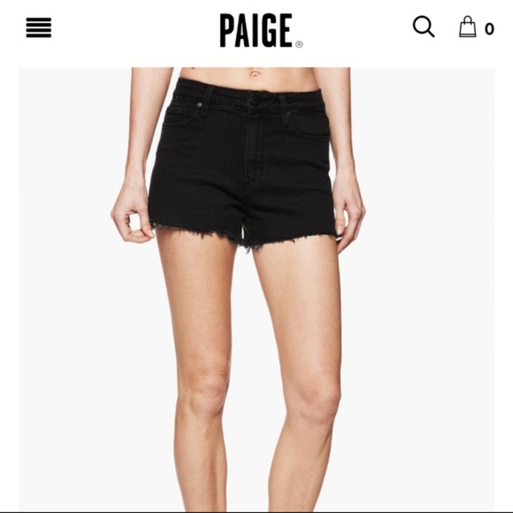 PAIGE Denim Black Shorts